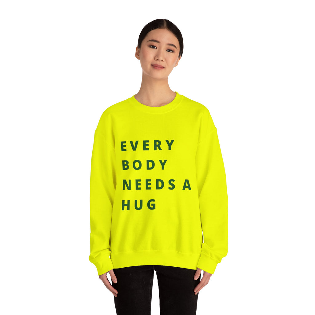 Every Body Needs a Hug Bestie Crew sweatshirt | Crewneck, Positive Message