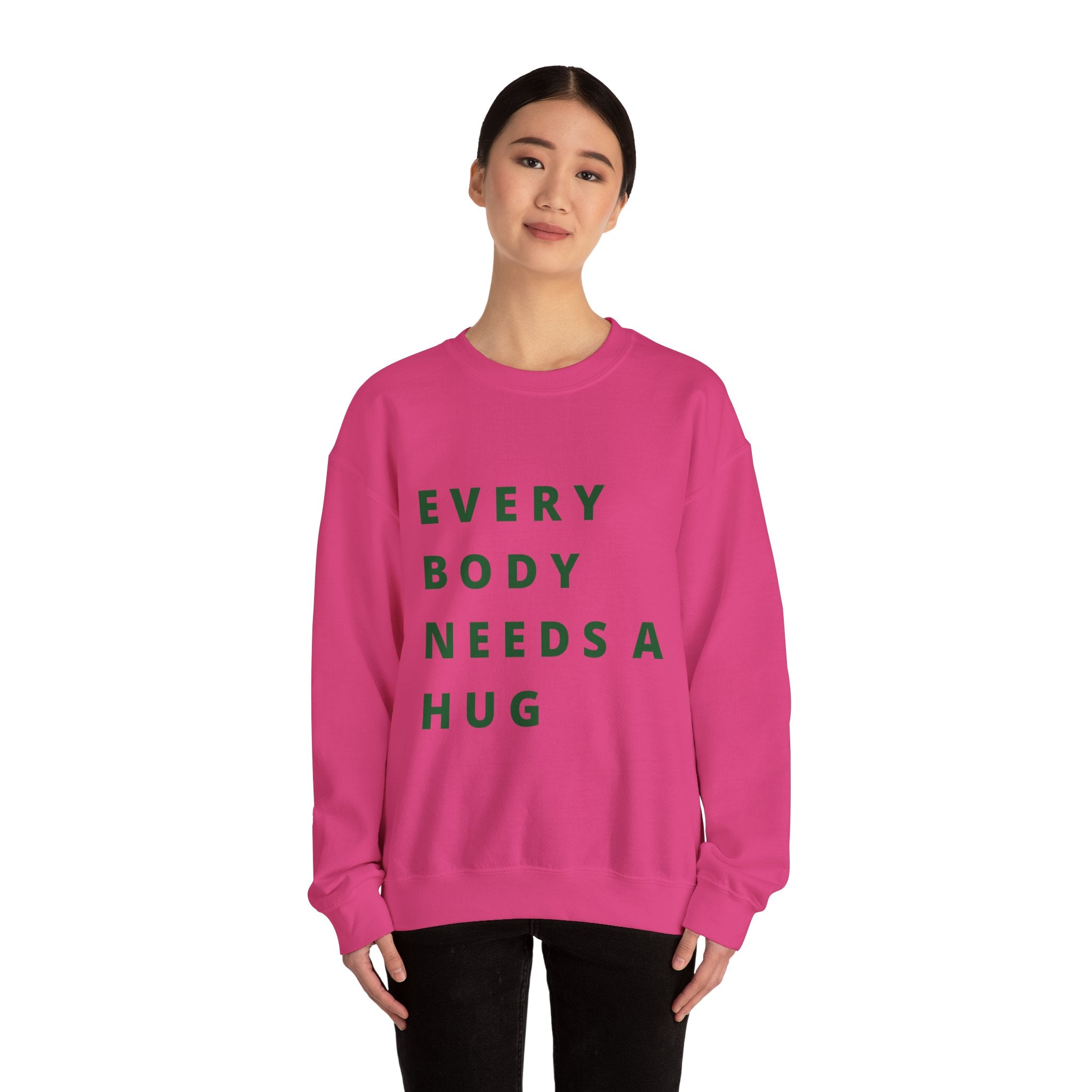 Every Body Needs a Hug Bestie Crew sweatshirt | Crewneck, Positive Message