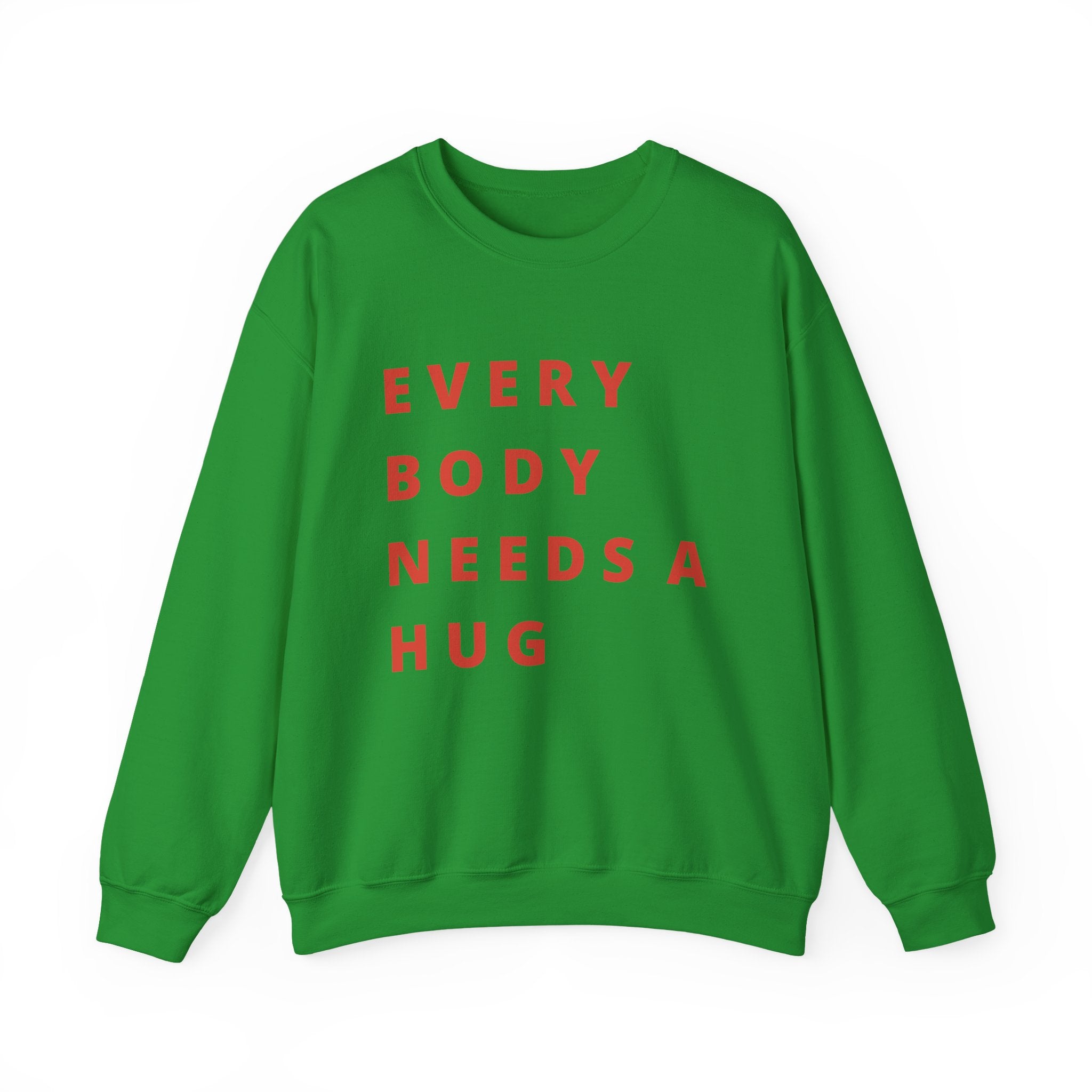 Every Body Needs a Hug Bestie Crew sweatshirt | pink text Crewneck, Positive Message