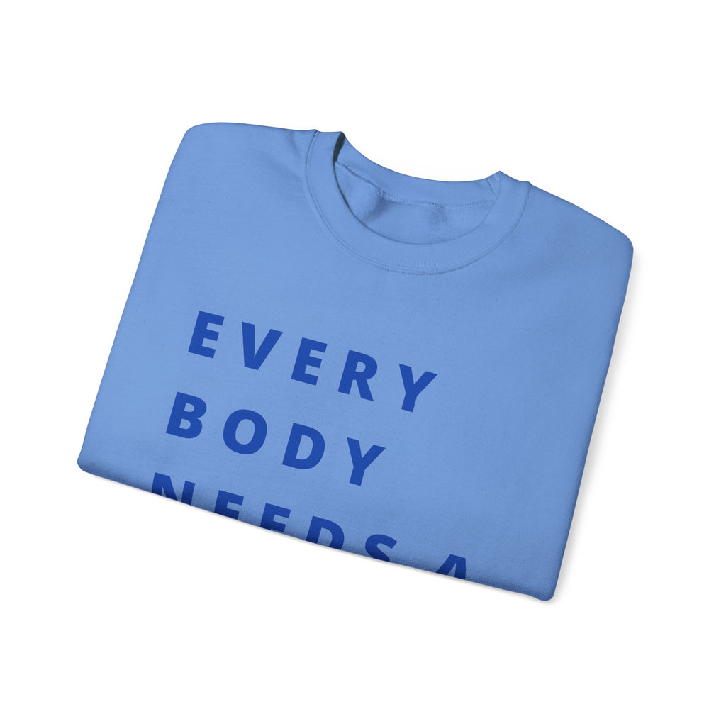 Every Body Needs a Hug Bestie Crew sweatshirt | navy text Crewneck, Positive Message