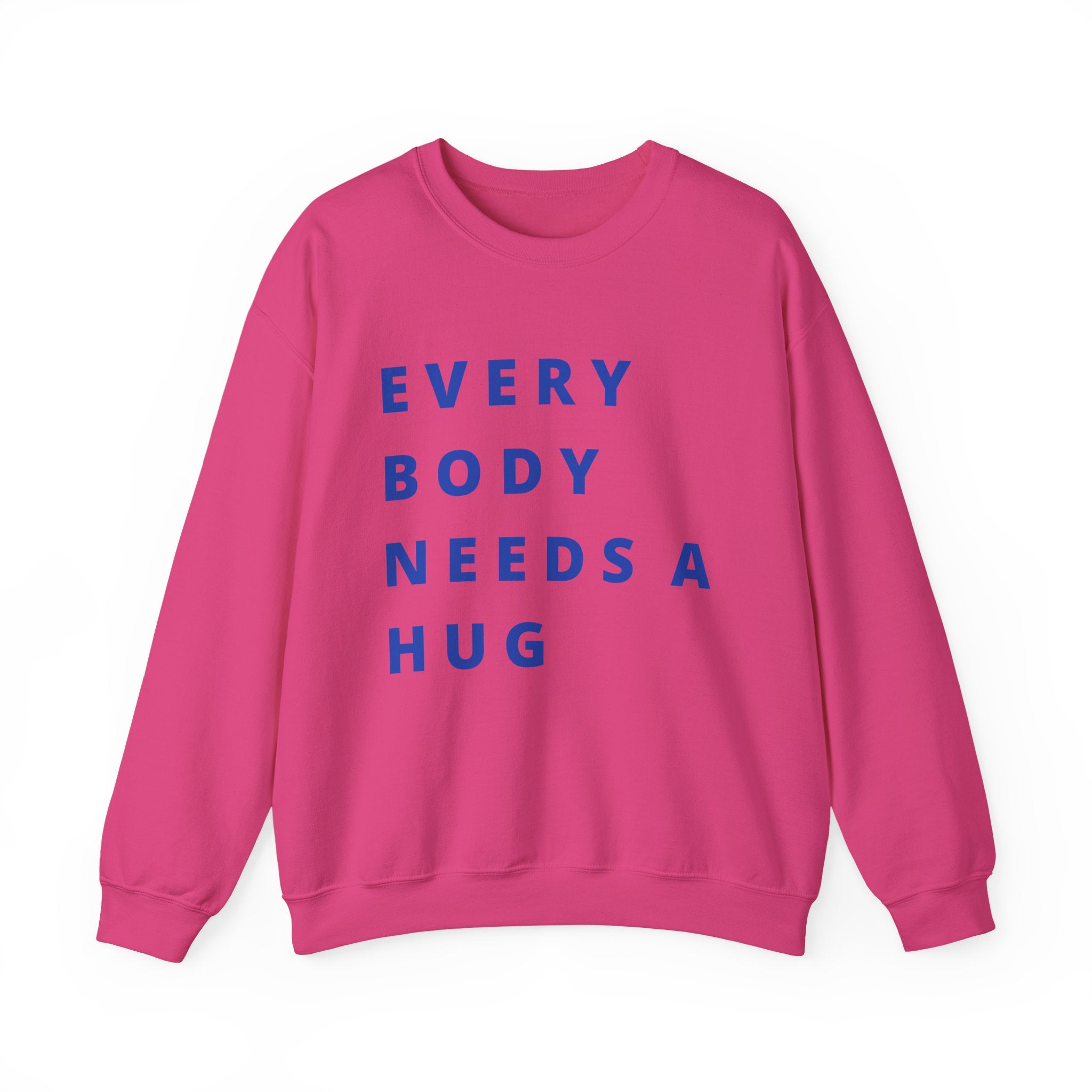 Every Body Needs a Hug Bestie Crew sweatshirt | navy text Crewneck, Positive Message