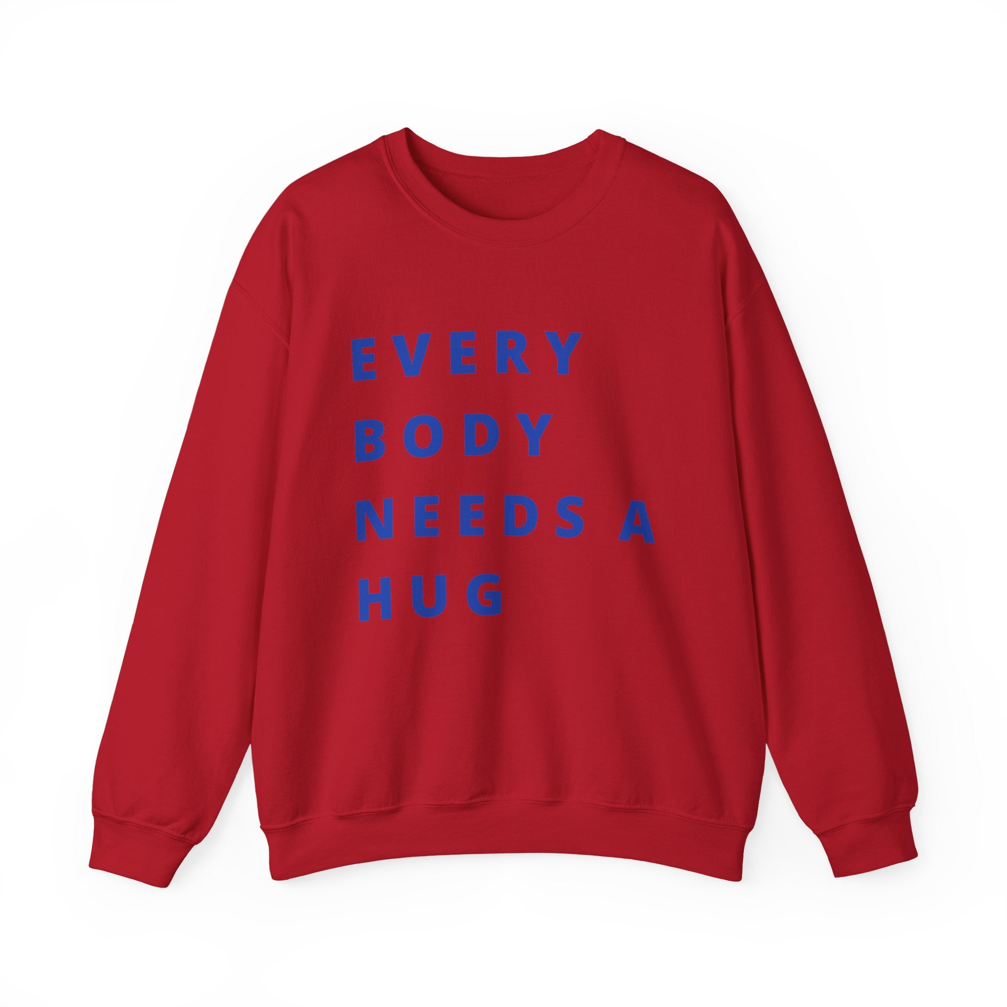 Every Body Needs a Hug Bestie Crew sweatshirt | navy text Crewneck, Positive Message